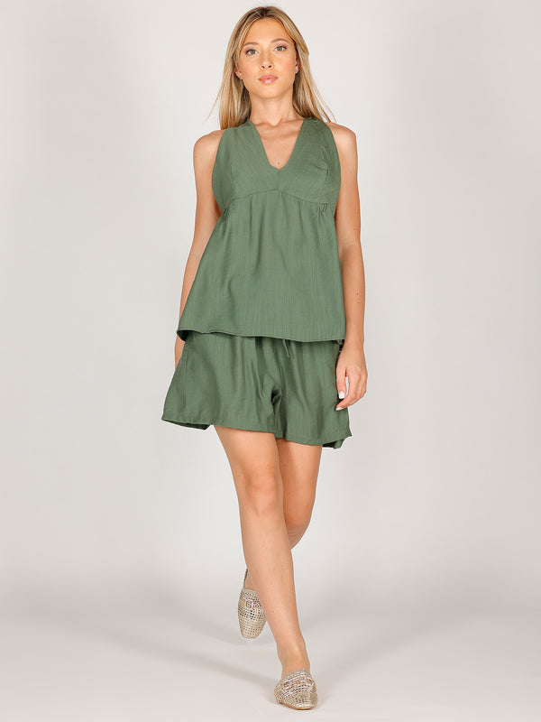 Completo in viscosa top e short