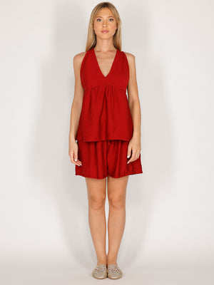 Completo in viscosa top e short