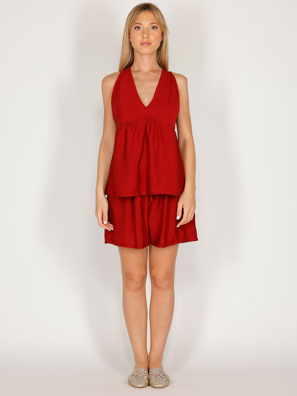 Completo in viscosa top e short