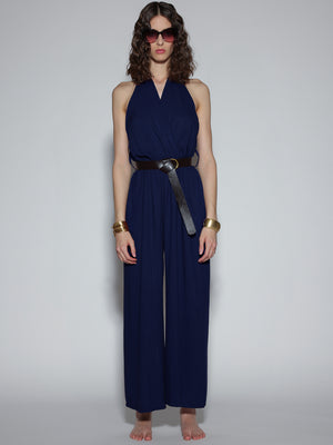 Tuta scollo all'americana Blu