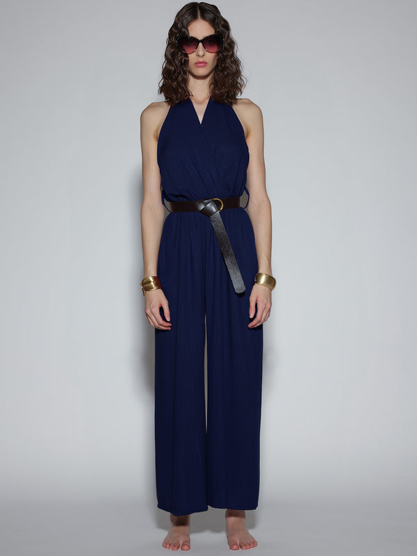 Tuta scollo all'americana Blu